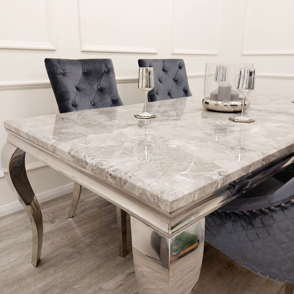 Louis Chrome 1.8m Dinning Table Set
