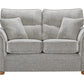 Boston Elegant Tweed Grey Fabric Sofa For Elderly People With Round Wooden Legs