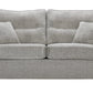 Boston Elegant Tweed Grey Fabric Sofa For Elderly People With Round Wooden Legs