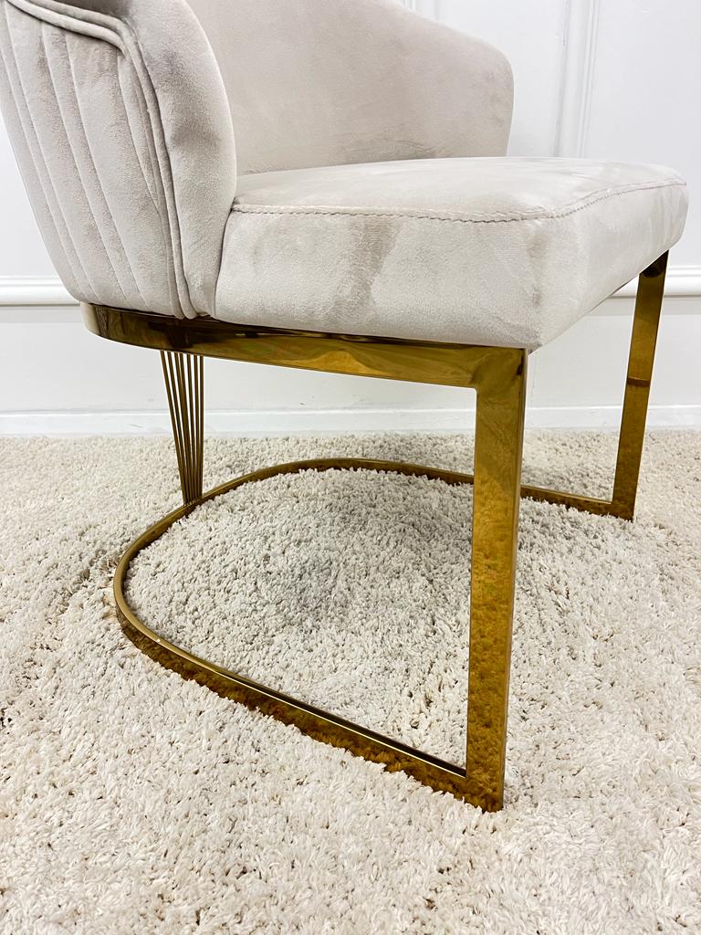 CHELMSFORD VELVET DINING CHAIR GOLD
