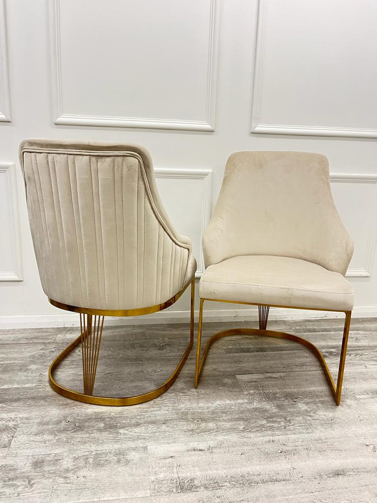 CHELMSFORD VELVET DINING CHAIR GOLD