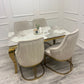 CHELMSFORD VELVET DINING CHAIR GOLD