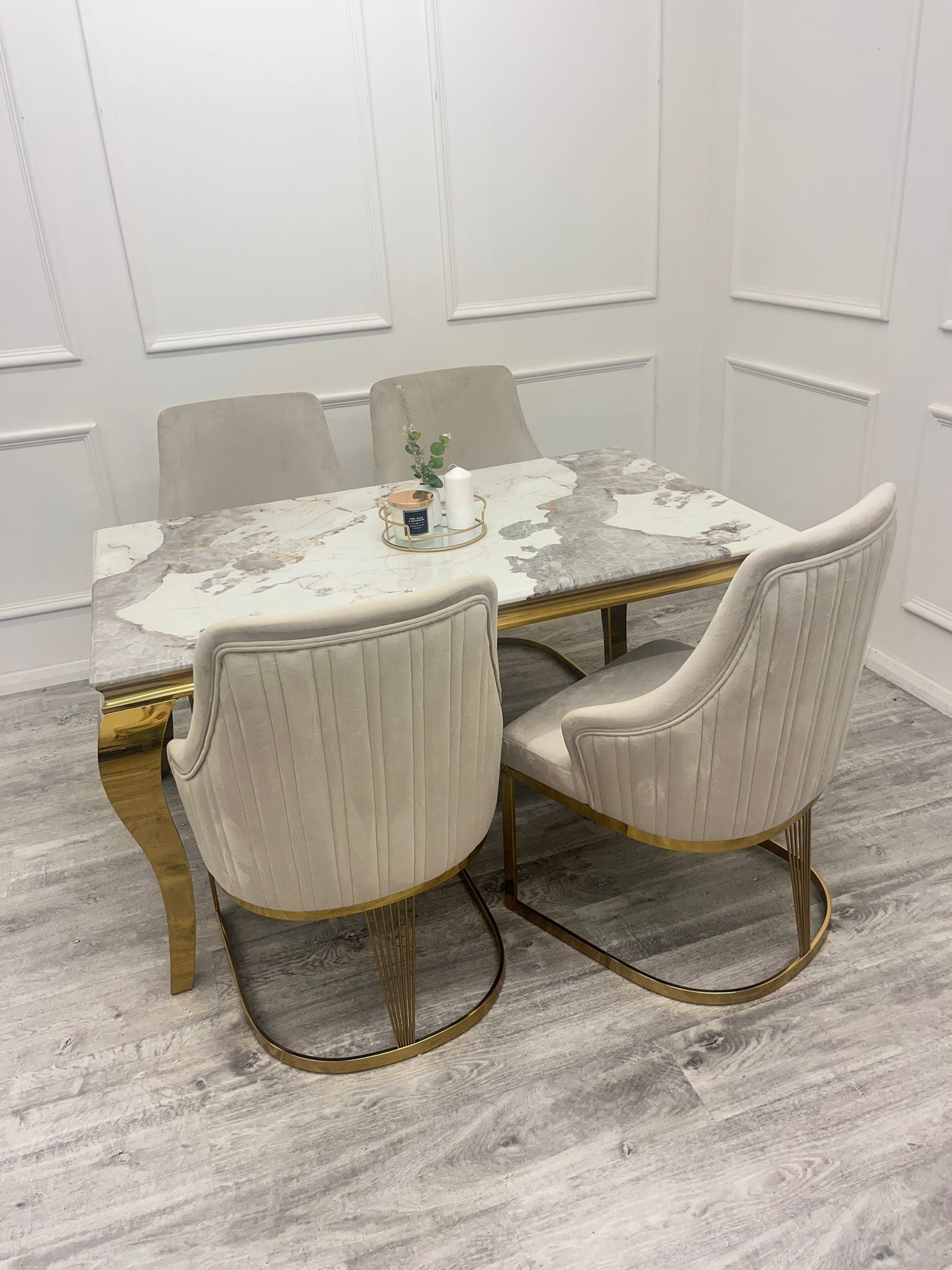 CHELMSFORD VELVET DINING CHAIR GOLD