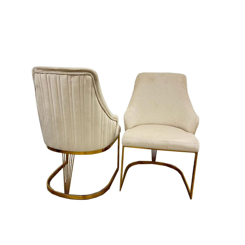 CHELMSFORD VELVET DINING CHAIR GOLD