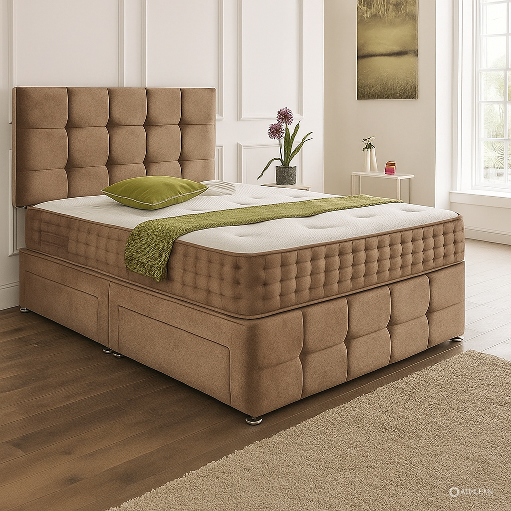 Rio Matching Headboard & Footboard Divan Set - Choice of Mattress & Optional Storage