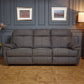 Continental Electric Reclining Grey Fabric Suede Sofas