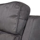 Continental Electric Reclining Grey Fabric Suede Sofas