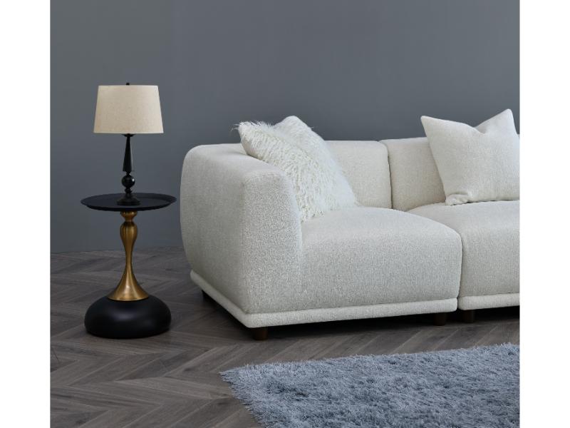 Aluxo Lottie Modular Corner Group in Polar Boucle