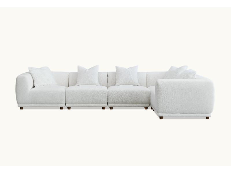 Aluxo Lottie Modular Corner Group in Polar Boucle