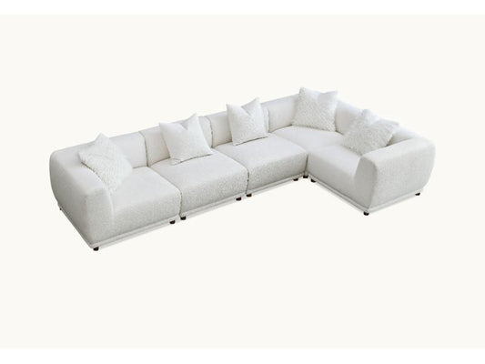 Aluxo Lottie Modular Corner Group in Polar Boucle