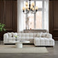 Aluxo Tribeca Right Hand Corner Group in Oatmeal Boucle Fabric
