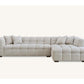 Aluxo Tribeca Right Hand Corner Group in Oatmeal Boucle Fabric
