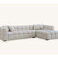 Aluxo Tribeca Right Hand Corner Group in Oatmeal Boucle Fabric