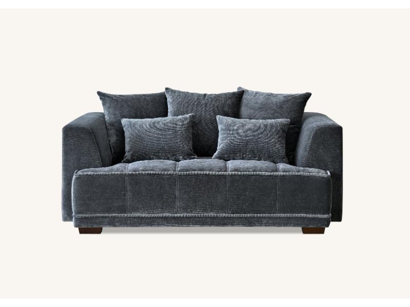 Gramercy 3 + 2 in Steel Velvet