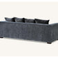 Gramercy Sofa In Steel Velvet 3 seater
