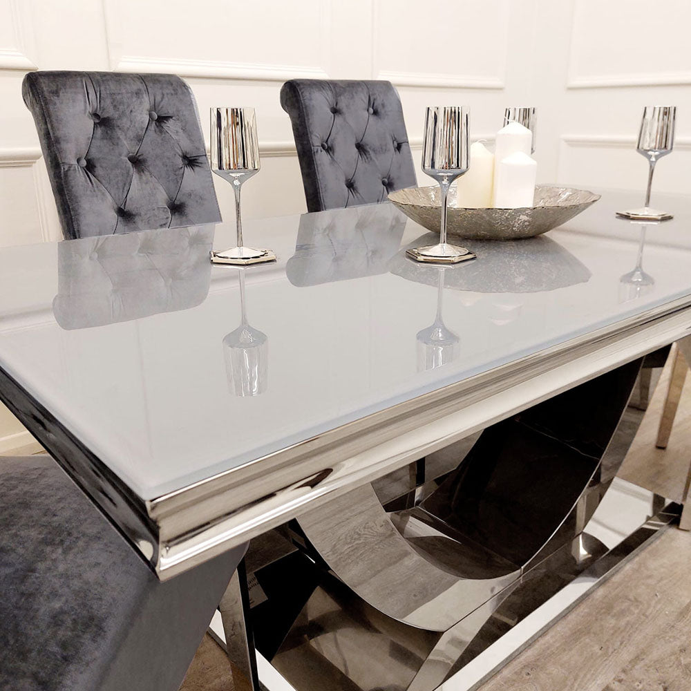 Louis Chrome 1.8m Dinning Table Set