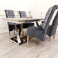 Louis Chrome 1.8m Dinning Table Set