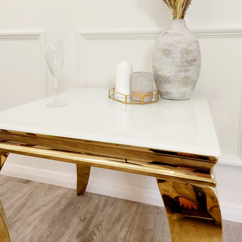 Et Louis Gold Lamp Table