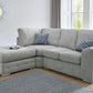 Elegance Handmade Cozy Buttoned Bottom Grey Fabric Sofa