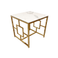 Geo Gold Lamp Table with Polar White Sintered Top