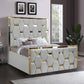 Golden stripes pyramid bed frame