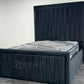 Midnight Wave Velvet Bed
