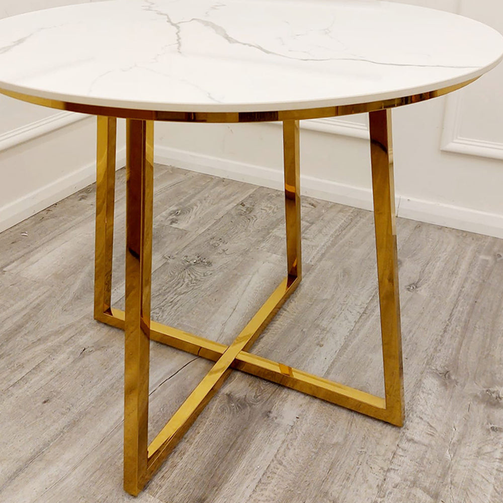 Lucien Gold 1.2m Round Dining Table