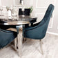 Louis Chrome Dining Table