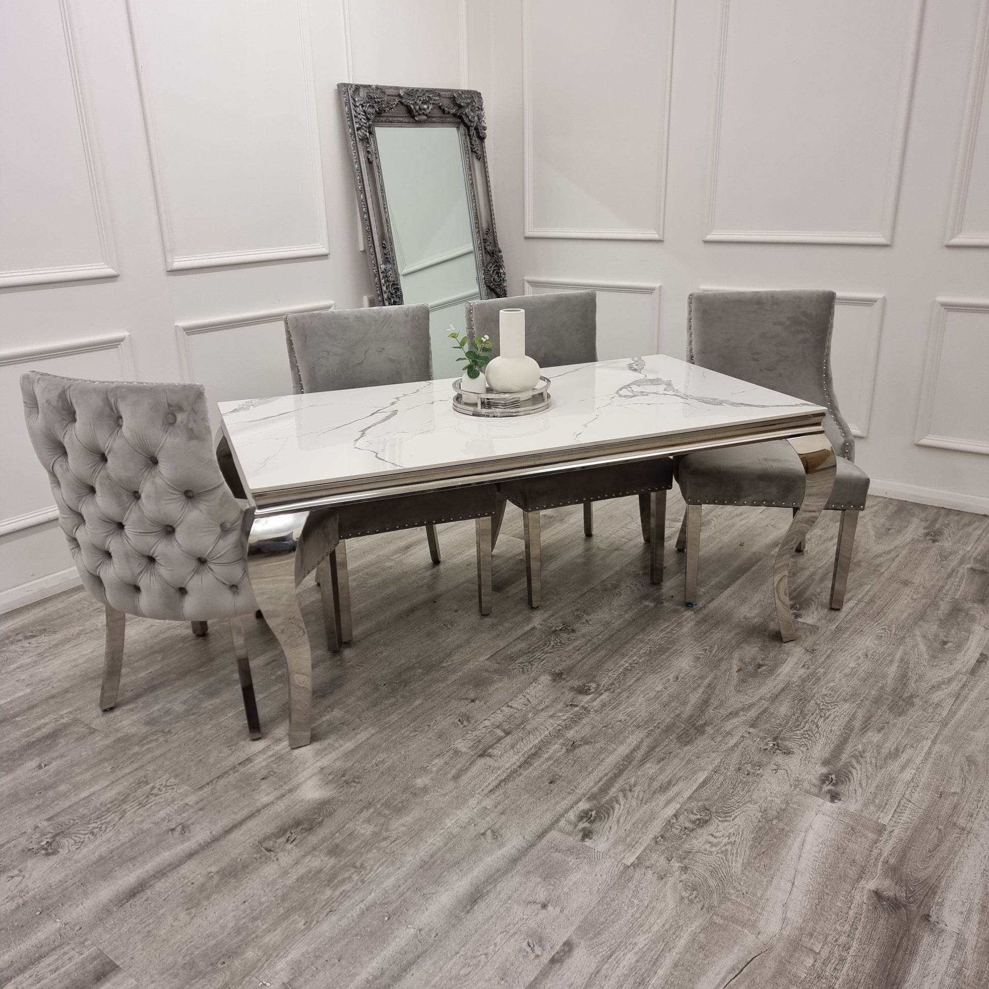 Louis Chrome Dining Table