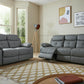 Lopez Recliner 3+2 Seater Genuine Grey Leather Sofa Set
