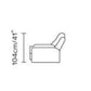 Megan Original Reclining Navy Blue Real Leather Sofas