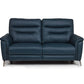 Megan Original Reclining Navy Blue Real Leather Sofas