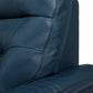 Megan Original Reclining Navy Blue Real Leather Sofas