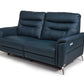Megan Original Reclining Navy Blue Real Leather Sofas