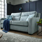 Parma Handmade Plush Monaco Grey Real Fabric Sofa With Steel Legs