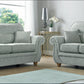 Quinn Spira Curved Designer Navy Blue Real Fabric Sofas For Elderly