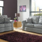 Regal Bespoke Flattened Leaves Grey Real Fabric Sofas For Old People