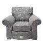 Regal Bespoke Flattened Leaves Grey Real Fabric Sofas For Old People