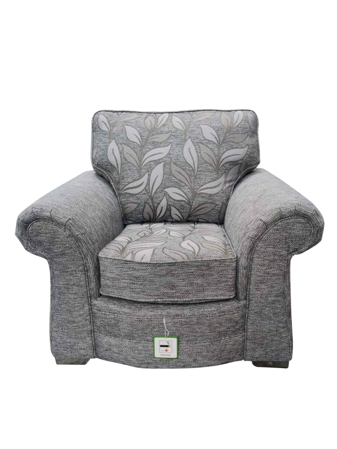 Regal Bespoke Flattened Leaves Grey Real Fabric Sofas For Old People