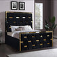 Golden stripes pyramid bed frame