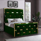 Golden stripes pyramid bed frame