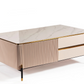 Bella Ribbed Furniture - White & Gold