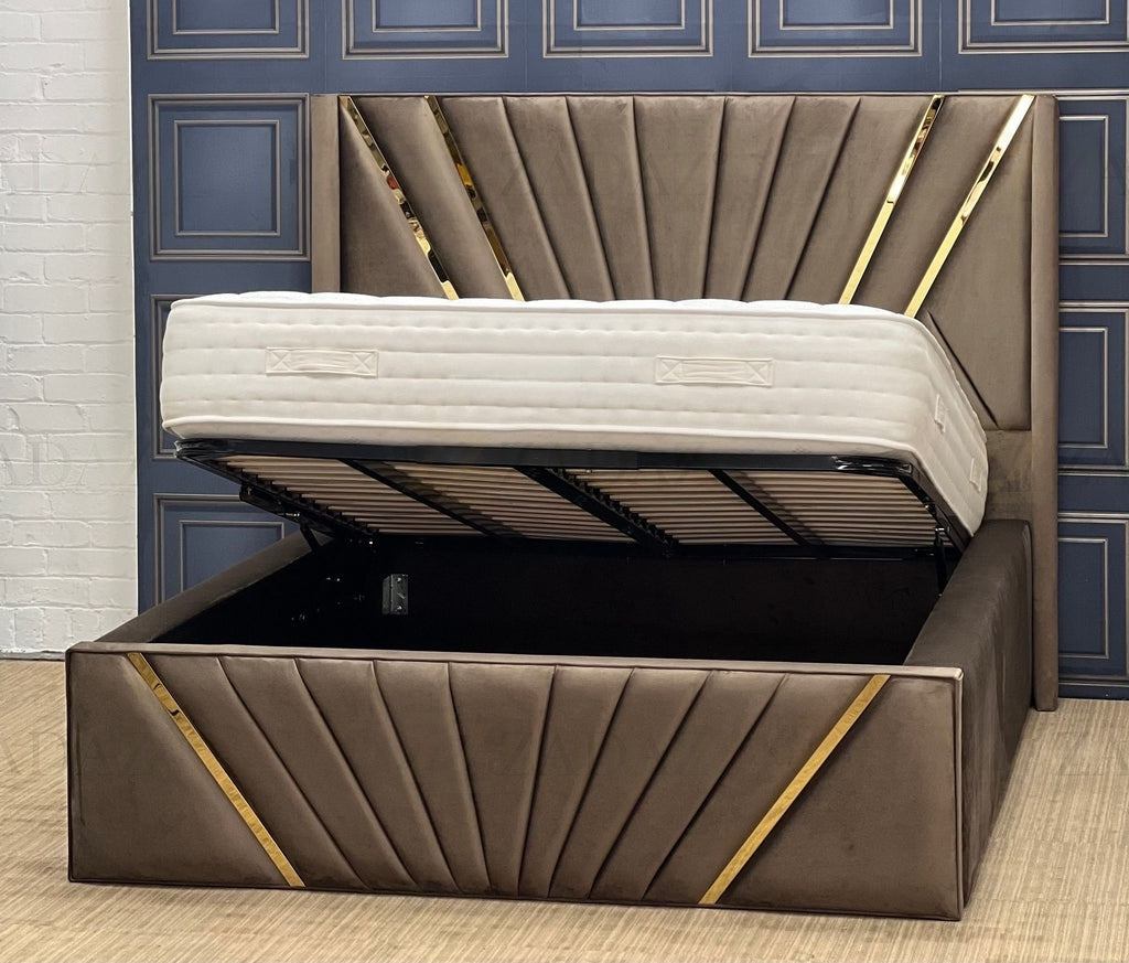 MODERN CROWN TWIN TRIM WING BED