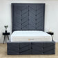 OREGON BED FRAME HIGHER HEADBOARD SPLIT 2 PIECE