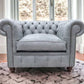 Chesterfield Alfie XL Low Back Club Armchair Vintage Ash Grey Cracked Wax Leather