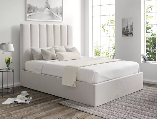 Amalfi Arran Natural Upholstered Ottoman Bed Frame Only