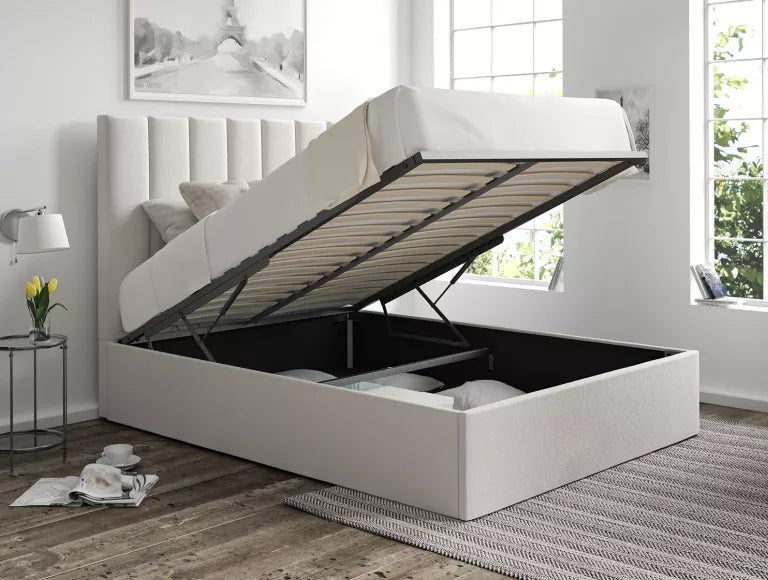 Amalfi Arran Natural Upholstered Ottoman Bed Frame Only