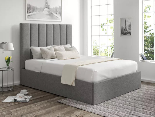 Amalfi Arran Pebble Upholstered Ottoman Bed Frame Only