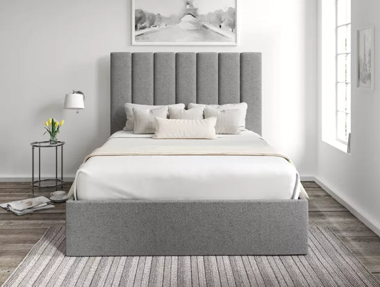 Amalfi Arran Pebble Upholstered Ottoman Bed Frame Only