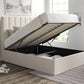 Amalfi Boucle Ivory Upholstered Ottoman Bed Frame Only